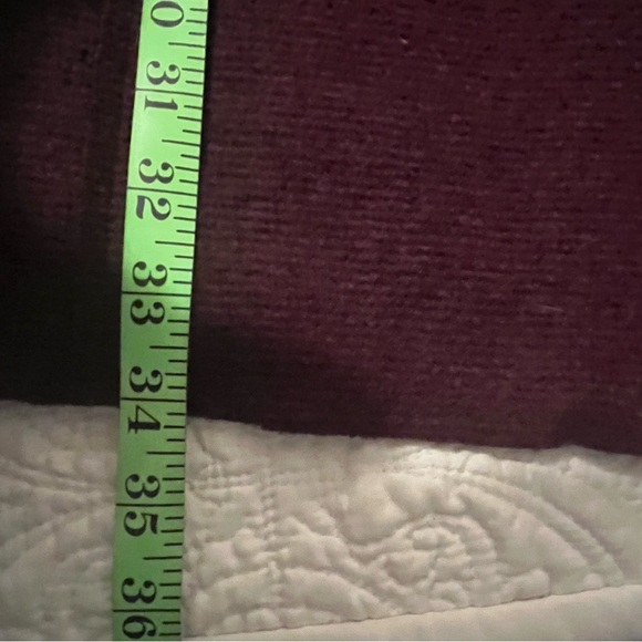 Chico Maroon Wool Coat, 2 Button, stand up collar patch pocket, exposed seams,S - Picture 7 of 9